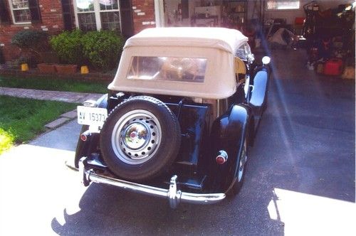 1953 ebony black mg-td convertible - beautiful!