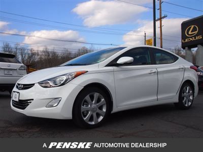 2013 hyundai elantra low miles 4 dr sedan gasoline 1.8l dohc 16v white