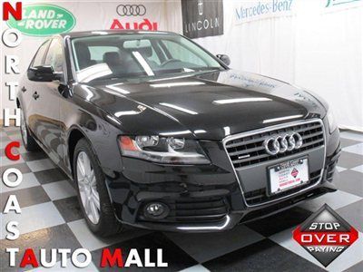 2011(11)a4 quattro awd fact w-ty only 22k black/black lthr heat sts moon phone