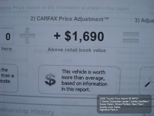 2006 TOYOTA PRIUS HYBRID 1 OWNER 50 MPG NEW TIRES SUPER CLEAN CARFAX GUARANTEE, US $6,975.01, image 4