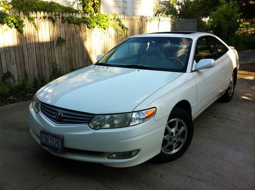 2002 toyota camry solara - v6, 2dr, white, 147k miles. brand new tires, sunroof!