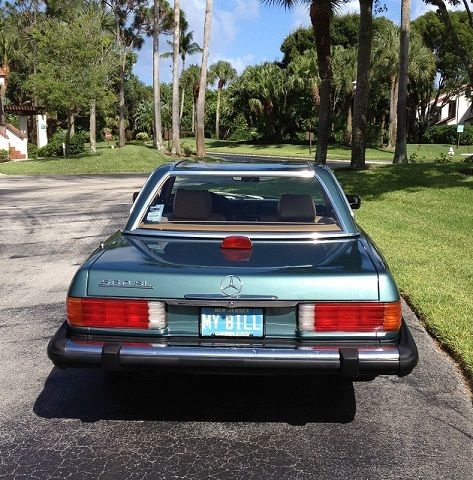 Mercedes 560 sl, 1987,  sea green, convertible, both tops, original owner