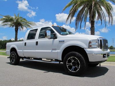 Ford f250 superduty lariat crew cab 4x4 powerstroke diesel clean carfax!!