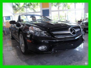 11 certified black sl-550 convertible *panorama roof *keyless go *navigation