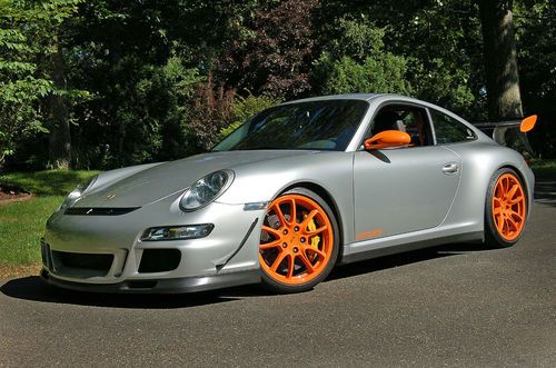 Сочетание серого цвета машины Sell used 2007 Porsche 911 GT3 RS in Silver/Orange in SEYMOUR, CT, United States