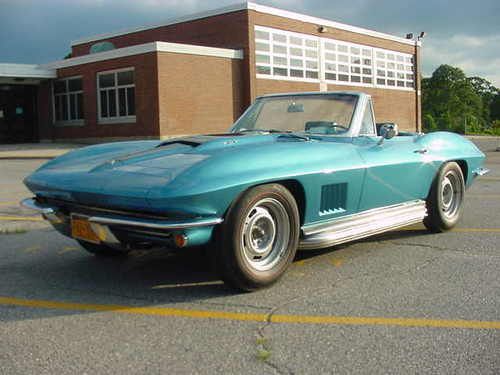 1967 corvette 427(tri-power)conv(beautiful original ncrs top-flight)marina blue*