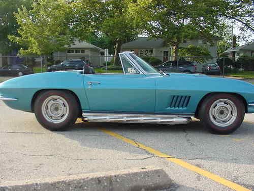 1967 Corvette 427(Tri-power)Conv(Beautiful Original NCRS Top-Flight)Marina Blue*, image 19