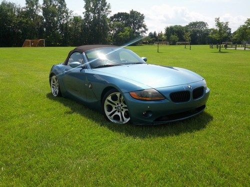 2003 bmw z4 3.0i sport - blue/black - convertible drop top - simply amazing car!