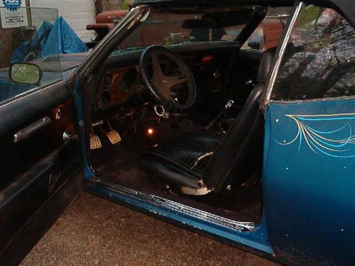69 PONTIAC FIREBIRD CONVERTABLE NOT CAMARO BLUE 400 POSI MANUAL SHIFT, image 12