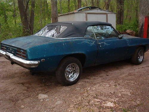69 PONTIAC FIREBIRD CONVERTABLE NOT CAMARO BLUE 400 POSI MANUAL SHIFT, image 13