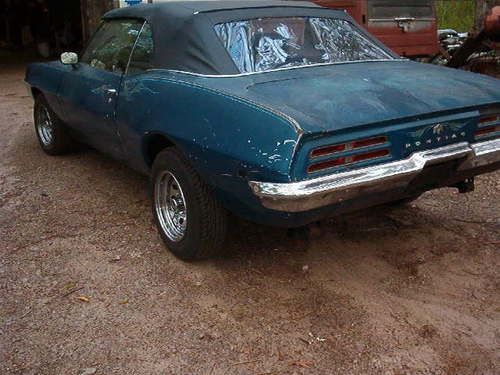 69 PONTIAC FIREBIRD CONVERTABLE NOT CAMARO BLUE 400 POSI MANUAL SHIFT, image 15