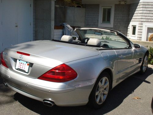 2003 sl500 roadster, silver/gray leather, excellent condition