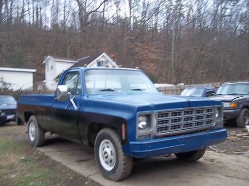 1977 chevy truck 3/4 ton long wheel base  low miles     no reserve