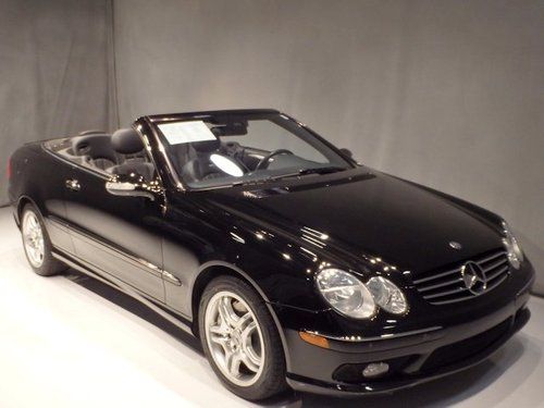 2004 04 mercedes-benz clk 55 amg convertible black/black rwd cabriolet 53k miles