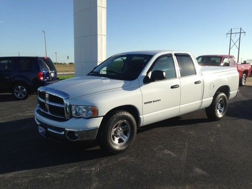 2003 dodge ram 1500 quad cab slt white 73,112 miles