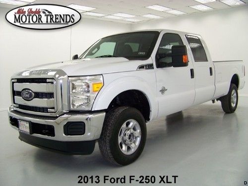 2013 ford f-250 4x4 xlt crew turbo diesel long bed sync trailer brake 22k