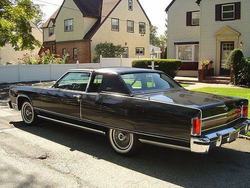 1977 lincoln town coupe, all original, rare color combination