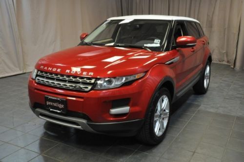 2013 range rover evoque only 7k firenze red 1 owner factory waranty white roof
