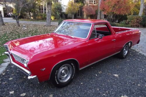 ** beautiful red 1967 el camino 350 cid v8 4-speed od transmission **