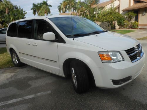 2008 dodge grand caravan sxt 73k  white mini passenger van 4-door 3.8l all pwr