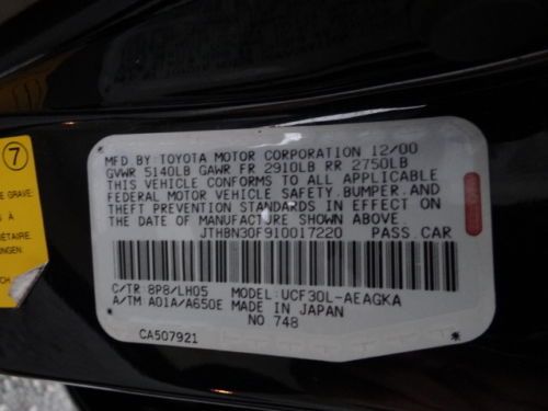 2001 LEXUS LS430 ULTRA LUXURY PACKAGE! * NO RESERVE * LOW MILES! $12,290 OPTION, image 90