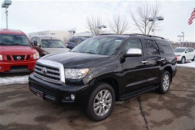 2012 sequoia limited 4wd, navigation, dvd, black/gray, 8722 miles, sunroof