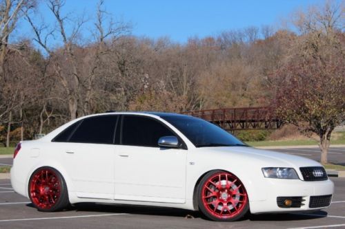 2004 audi s4 4.2l v8 quattro navigation recaro&#039;s hre white milltek stoptech roof