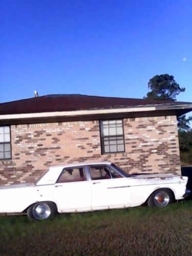 White classic 1966 ford galaxy 500 hardtop 4-door sedan