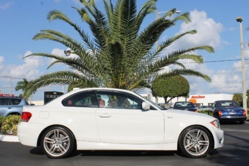 Bmw 135i m sport | nav | 6spd! white | red lthr! free nationwide shipping!