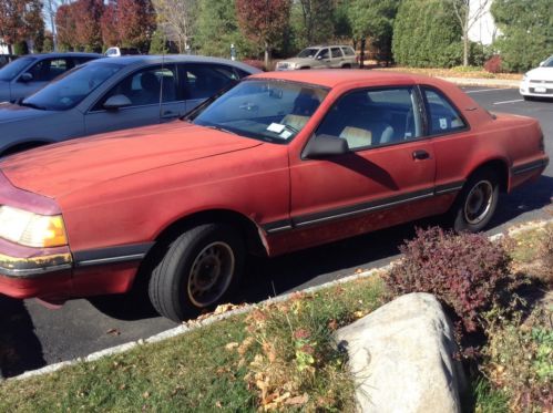 1987 ford thunderbird 5.0 liter v8 engine red