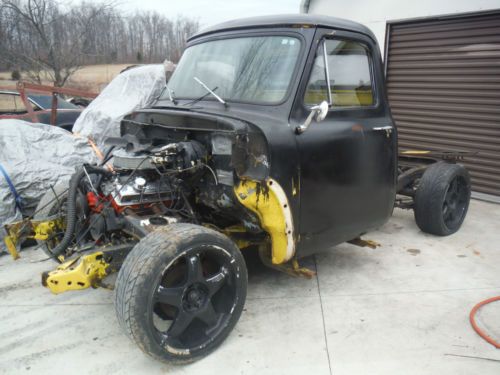 1954 ford pickup truck rat rod project. 20 inch wheels sbc engine runs great