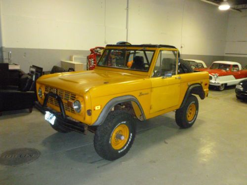 1974 mustard yellow ford bronco util
