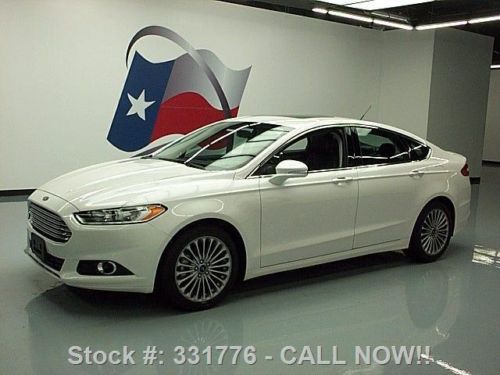 2013 ford fusion titanium  ecoboost sunroof leather 16k texas direct auto