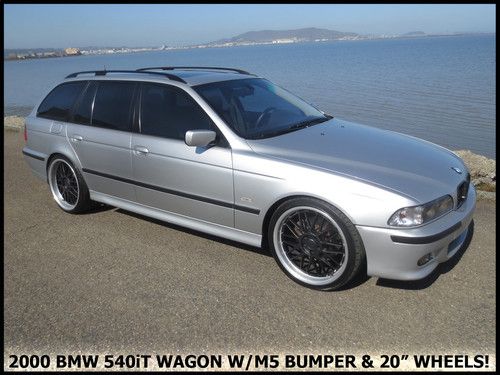 Custom 2000 bmw 540it e39 touring wagon! m5 bumper 20" wheels, navi, sport pkg!
