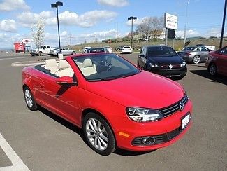 2012 volkswagen eos hard top convertible red/tan only 101 miles!