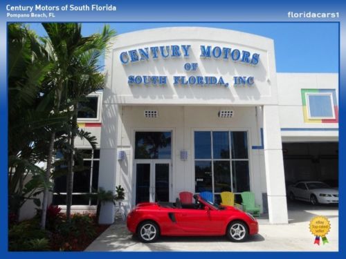 2001 toyota mr2 spyder 1.8l 4 cylinder 5 speed manual low mileage cpo warranty