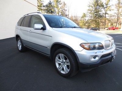 2004 bmw x5 4.4l v8 awd suv sunroof &lt;no reserve&gt; free carfax alloy wheels look!!