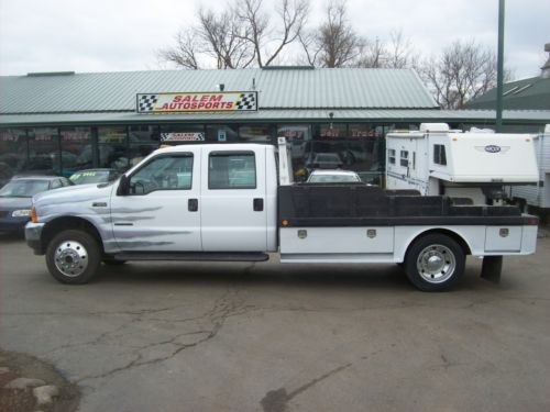 2001 ford f-550 super duty crew cab xlt flat bed 7.3l diesel