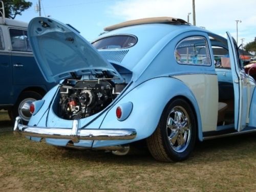 1956 vw oval window rag top beetle