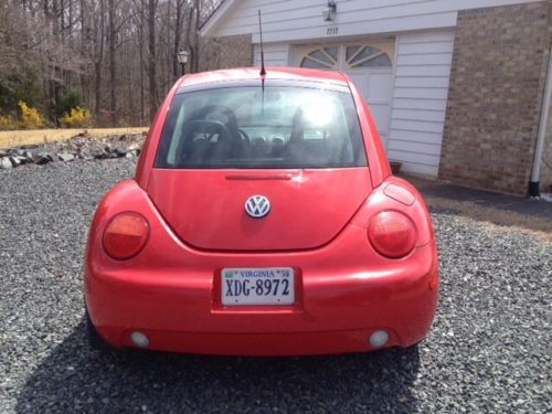 1999 vw beetle.   red  turbo