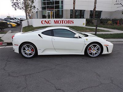 2007 ferrari f430 f1 coupe white / red / low miles / loaded / 430 / carbon / f-1
