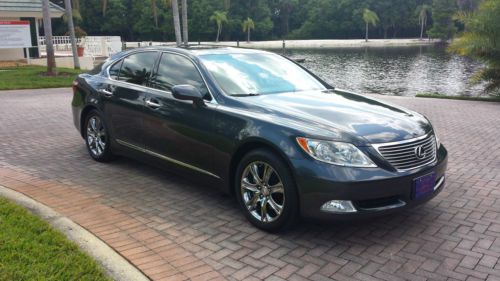 2008 lexus ls460 sedan 4-door 4.6l grey w black leather nav loaded clean ls 460