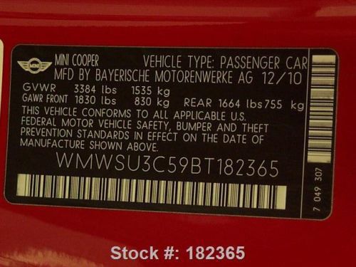 2011 MINI COOPER S TURBOCHARGED 6-SPEED LEATHER 38K MI TEXAS DIRECT AUTO, US $16,980.00, image 11