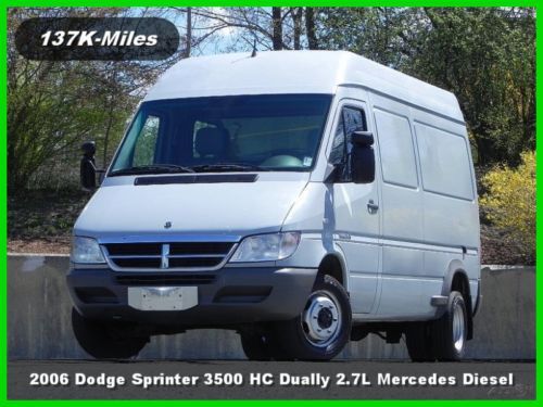 2006 dodge sprinter 3500 cargo van drw hc heigh ceiling 2.7l mercedes diesel ac