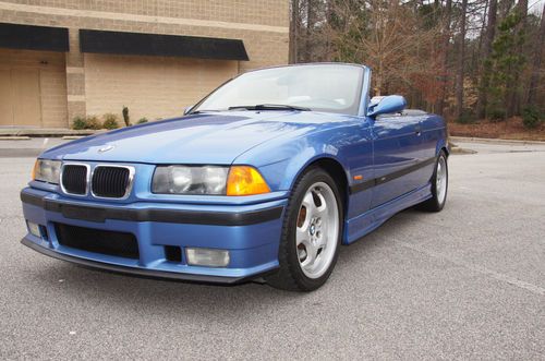 1998 bmw m3 base convertible 2-door 3.2lbeautiful rare estoril blue low reserve