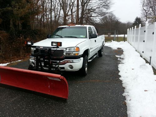 2003 gmc sierra 2500 hd sle extended cab pickup 4-door 6.6l with western plow