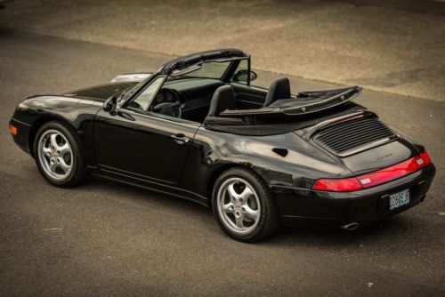 1995 porsche 911 cabriolet 993 black low miles