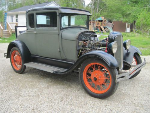 1928 ford model a rumble seat coupe flathead v8 hotrod neat