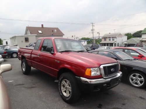 2004 ford ranger xlt supercab 2-door 4wd r title no reserve! runs drives great