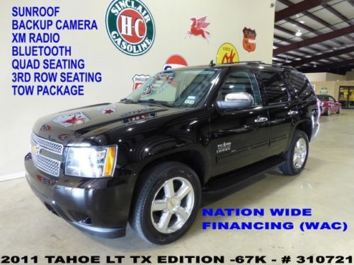 2011 tahoe lt tx ed 4x2,sunroof,back-up cam,lth,bose,polish 20&#039;s,67k,we finance!